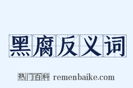 黑腐反义词是什么意思的图片